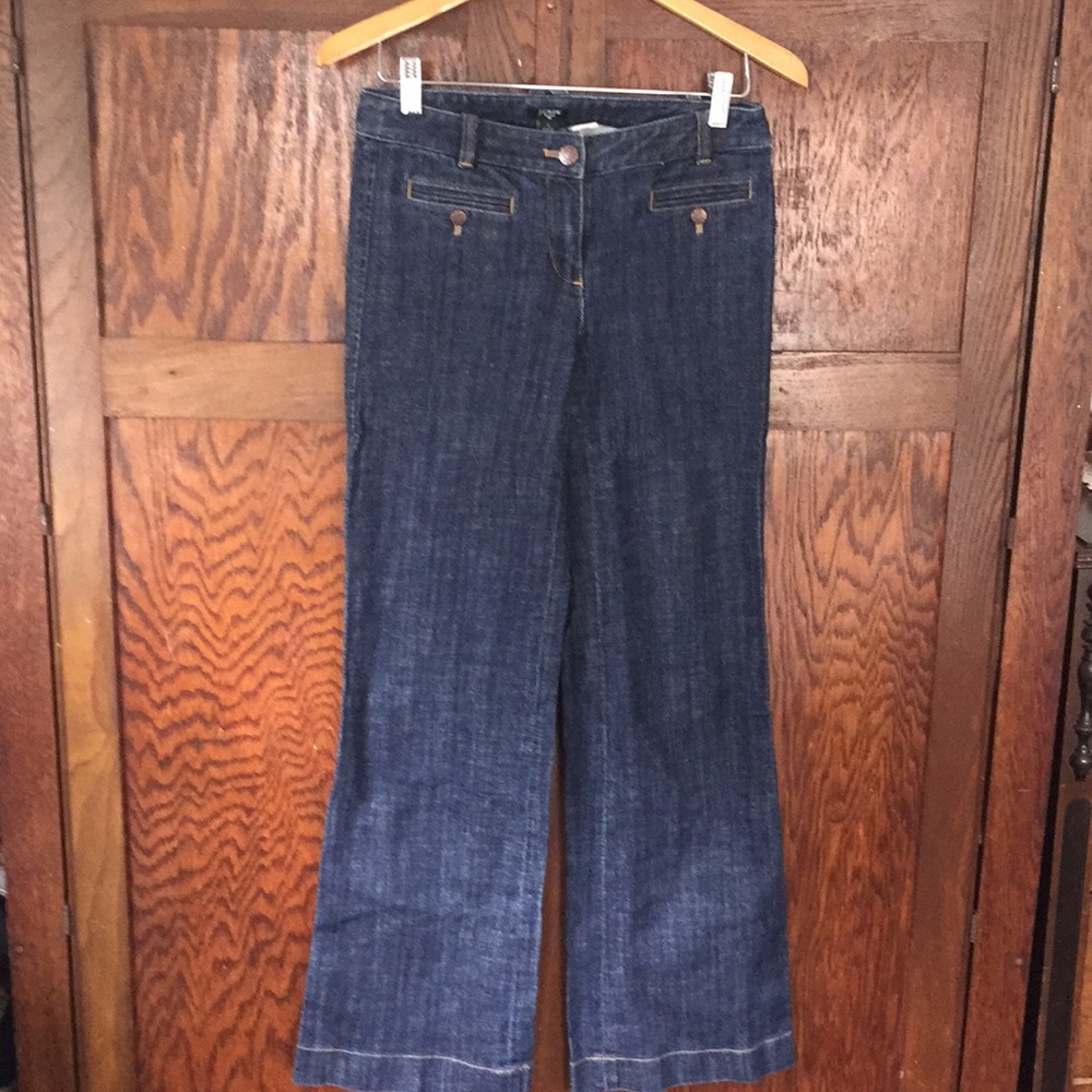 J. Crew denim wide-leg jeans